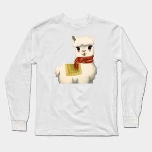 Cute Llama Drawing Long Sleeve T-Shirt